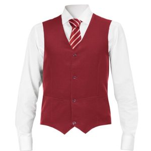 MIGUEL - Gilet uomo bordeaux per sala o barman