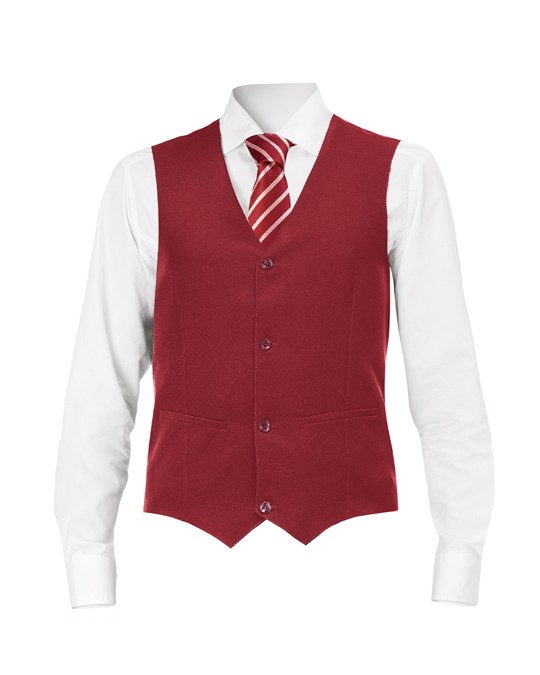 MIGUEL - Gilet uomo bordeaux per sala o barman - immagine 4