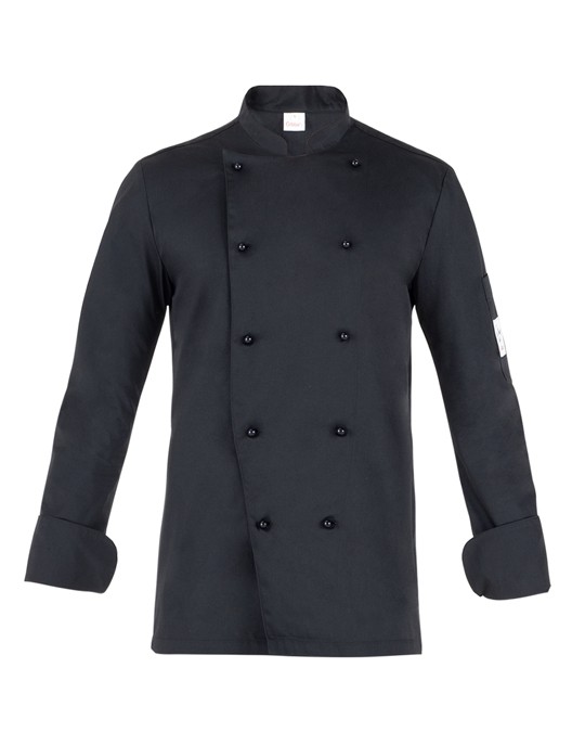 ADRIANO - Giacca chef nera con bottoni estraibili a pallina - immagine 4