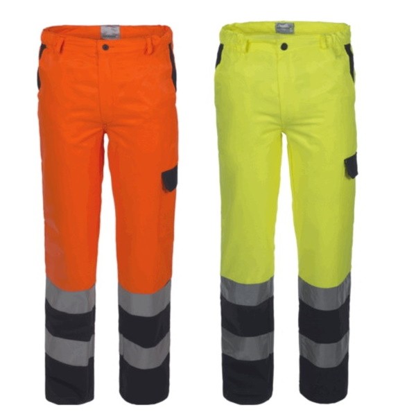 A00130 - Pantalone bicolore Hi-Vis, cotone sulla pelle - immagine 16