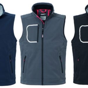 ZACK - Gilet realizzato in tessuto Softshell a tre strati impermebile