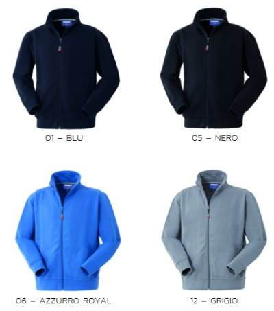 CANBERRA - Felpa con zip collo alto in più colori