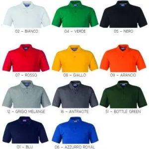 polo in piquet di cotone in più varianti di colore TU