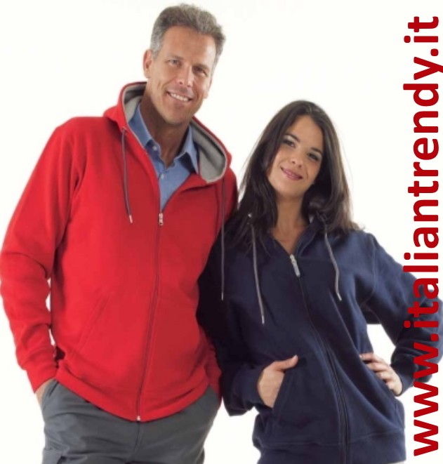 CARDIFF - Felpa con cappuccio e zip, più colori - immagine 2