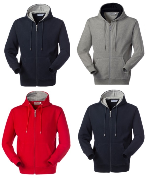CARDIFF - Felpa con cappuccio e zip, più colori