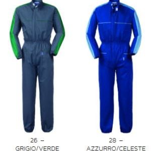 BREST - Tuta bicolore da lavoro con elastici su polsi e caviglie