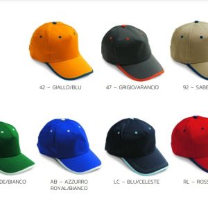 Berretto Baseball bicolore, chiusura regolabile