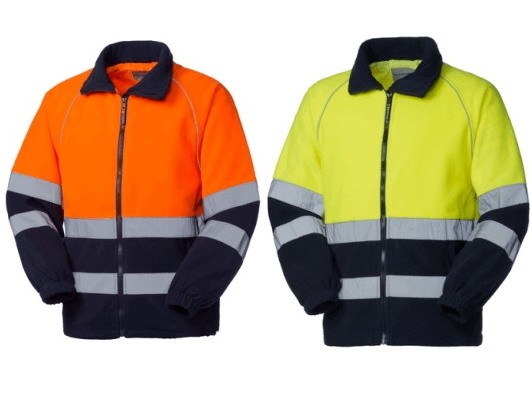 NORBERG - Pile invernale Hi-Vis con catarifrangente Arancio o Giallo CE 2