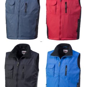 PERLIS - Gilet collo alto bicolore, interno in pile