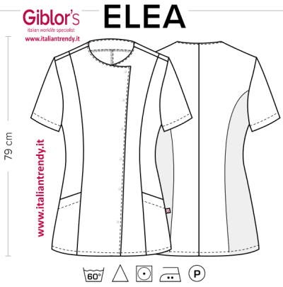 ELEA - Casaccada donna biancacon chiusura laterale, leggera gr. 140 - immagine 10