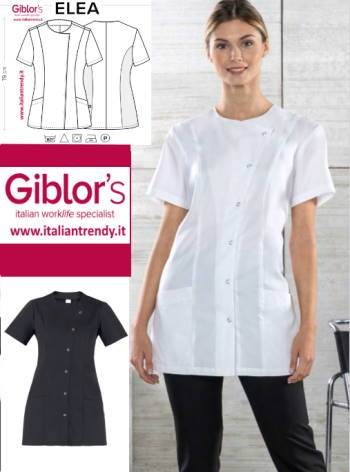 ELEA - Casaccada donna biancacon chiusura laterale, leggera gr. 140 - immagine 2