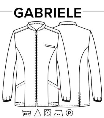 GABRIELE - Casacca medicale bianca con cerniera centrale - immagine 8