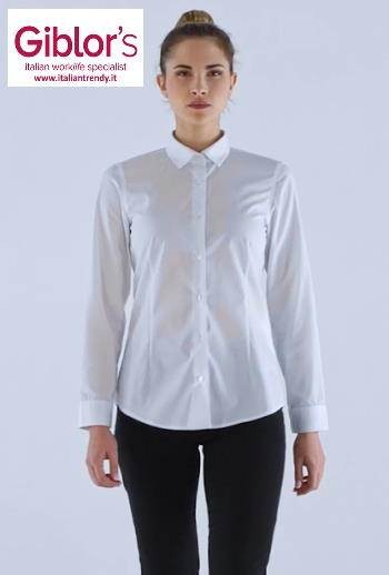 AURORA - Camiciadonna sciancrata maniche lunghe - immagine 2