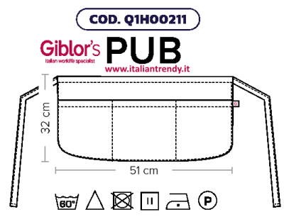 PUB - Grembiule Unisex a vita corto - vari colori - immagine 15