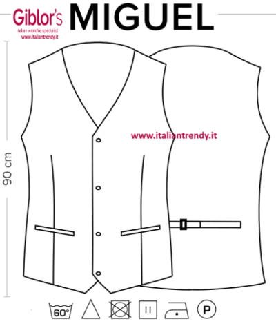 MIGUEL - Gilet uomo bordeaux per sala o barman - immagine 8