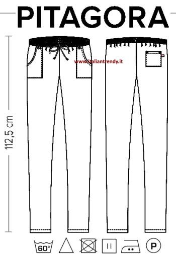 PITAGORA - Pantalone unisex in cotone, vari colori - immagine 41