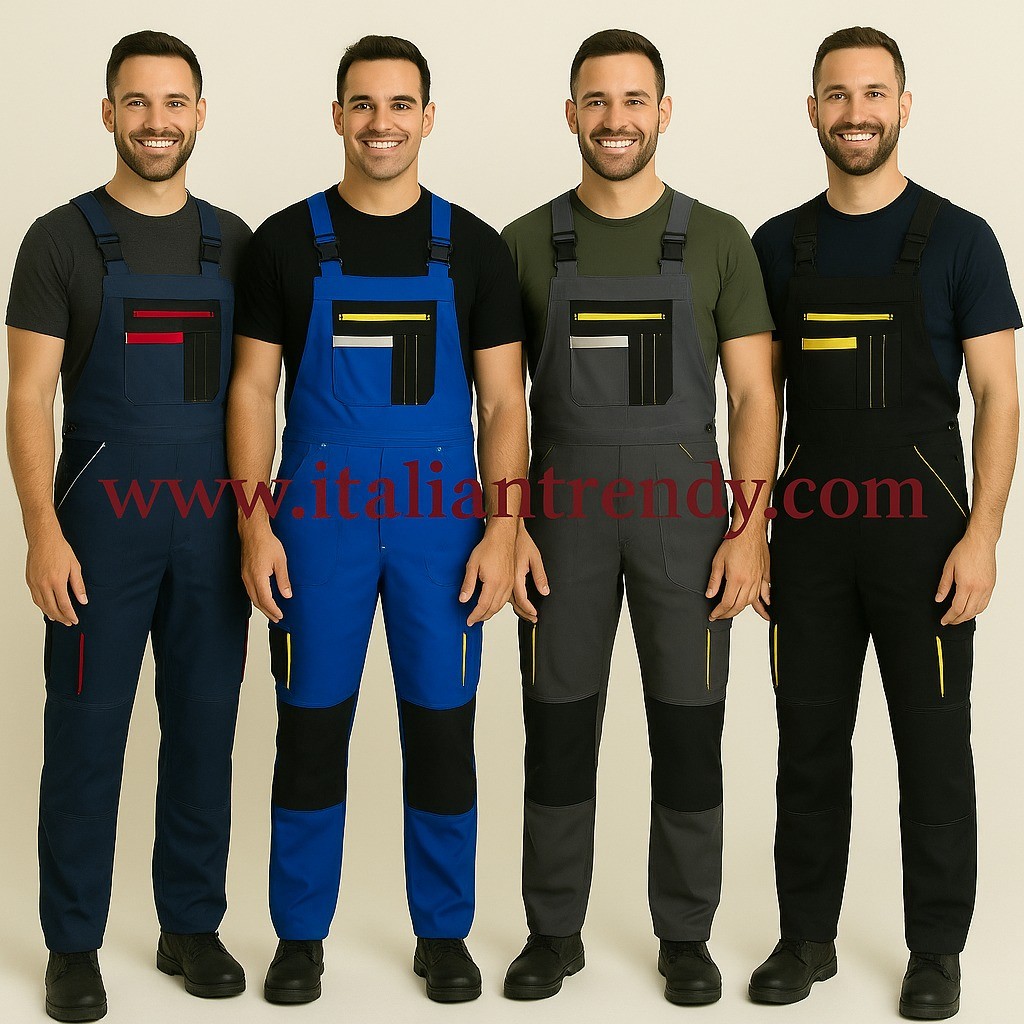 ULTRAFLEX - Salopette da lavoro in robusto canvas elasticizzato con tasche