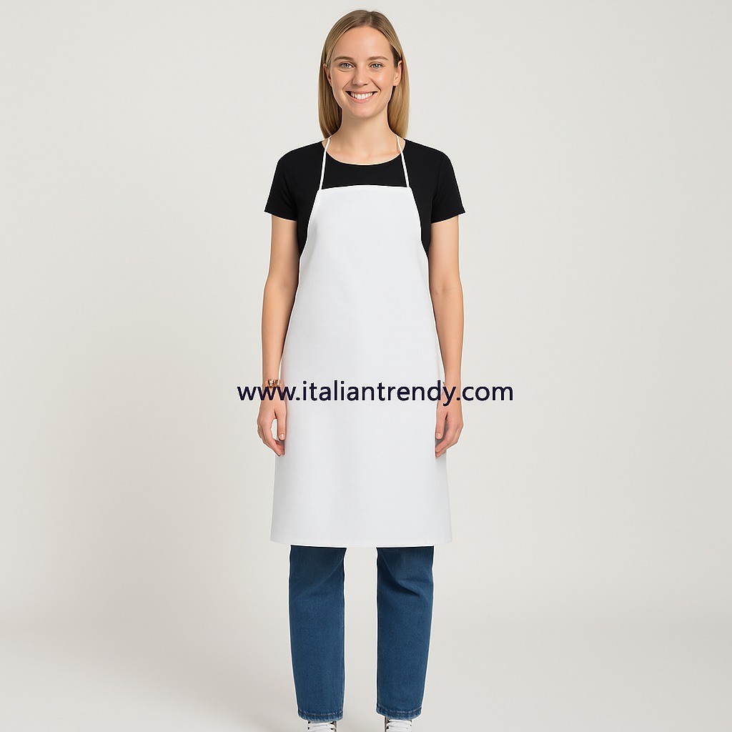 Parananza per cucina bianco in cotone 70 x 85 -gr. 150