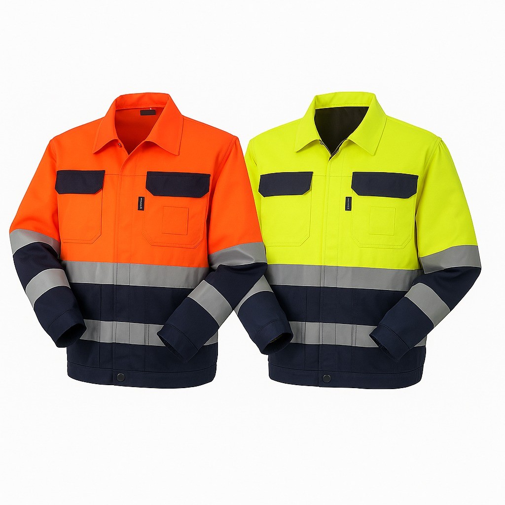 A10130 - Giubbino bicolore Hi-Vis, cotone sulla pelle - immagine 2
