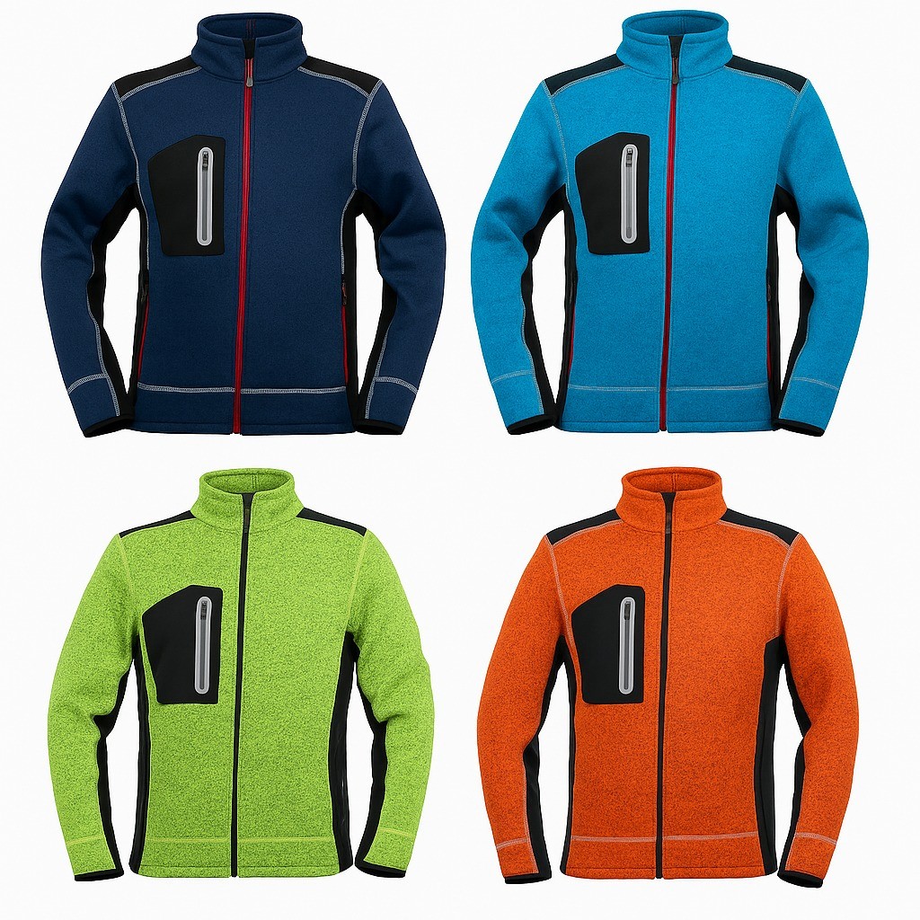 SKILL - Felpa da lavoro con trattamento anti-pilling, maggiore resistenza allo sfregamento