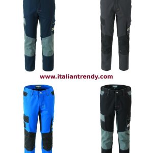 THUNDER - Pantalone in tela stretch da lavoro con porta ginocchiere
