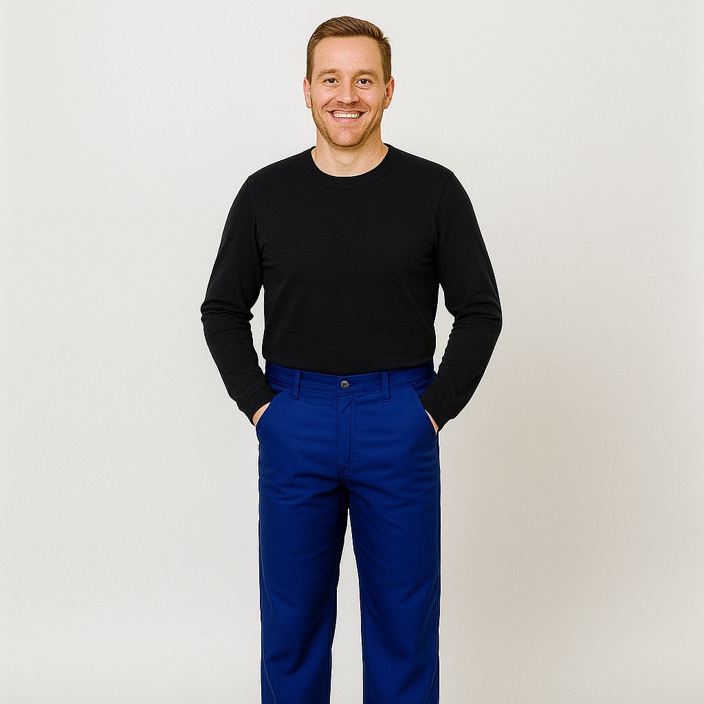 2ACTIVE - Pantalone uomo blu antiacido e antistatico Hydrofoil Certificato CE 2