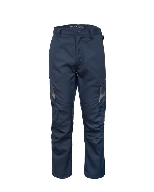 Pantalone da Lavoro con Tasconi Multi-funzionali, in Tessuto Riciclato in Blu e Grigio - immagine 8
