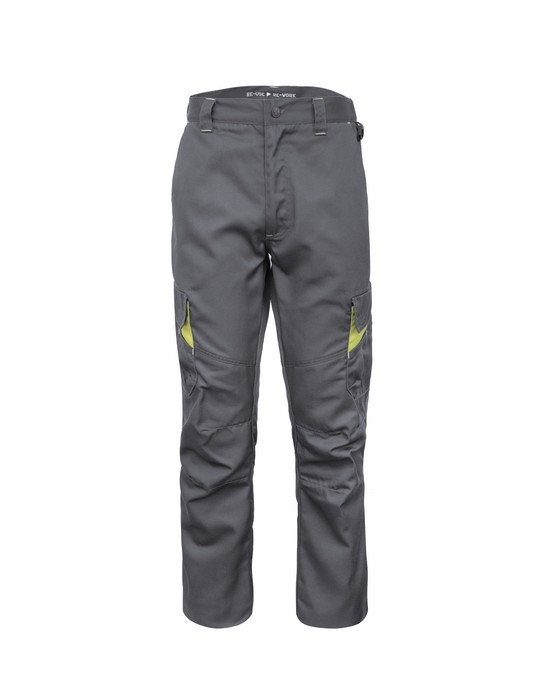 Pantalone da Lavoro con Tasconi Multi-funzionali, in Tessuto Riciclato in Blu e Grigio - immagine 11