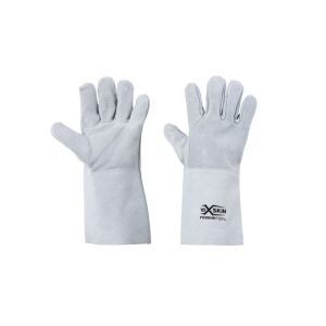 Guanto pelle crosta bovino, manichetta lunga 15 cm D.P.I. CE IIº Categoria