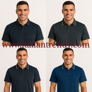 Polo Re-use Re-work - Poliestere Riciclato, Dettagli a Contrasto, Taglie S-4XL