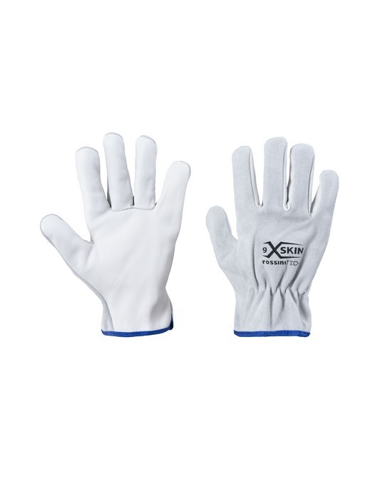 Guanto pelle di bovino palmo fiore / dorso crosta top