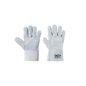 Guanto pelle crosta bovino, palmo-dita doppio strato, manichetta