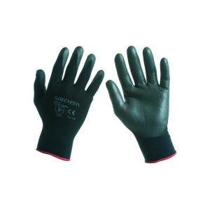 Guanto Nylon/Poliuretano Nero - Massima Presa e Comfort, Leggero ed Ergonomico. Certificato DPI