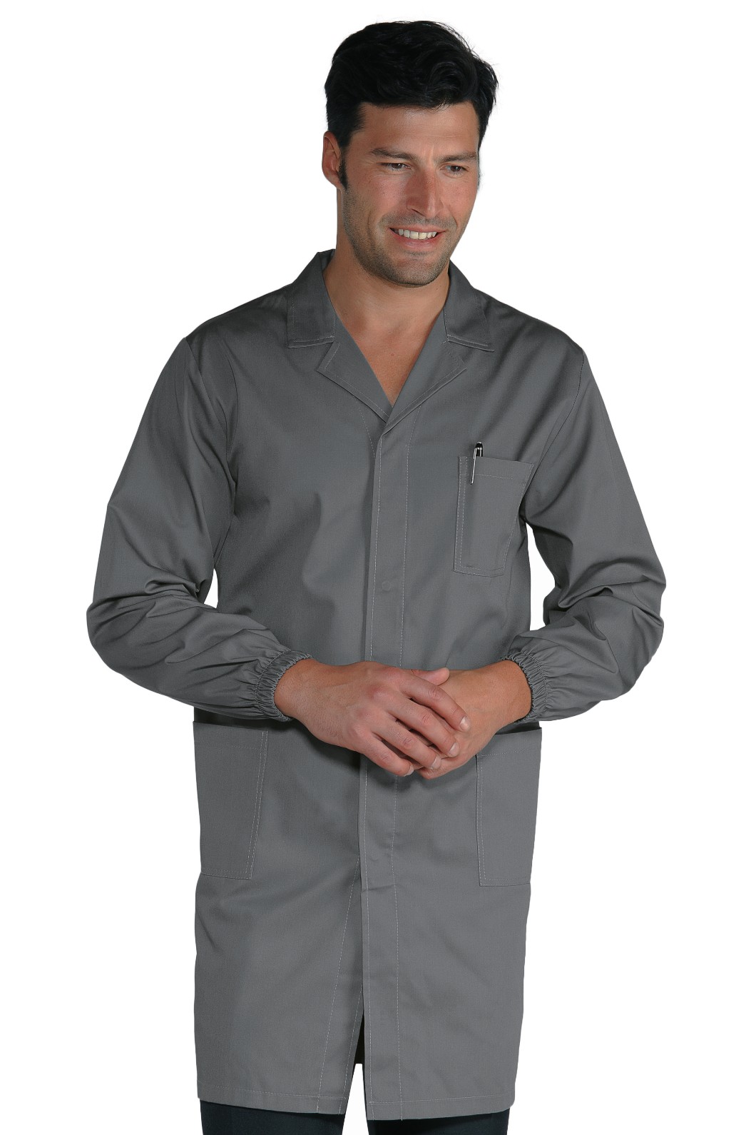 Camice uomo lungo con elastico al polso vari colori moisto cotone - immagine 3