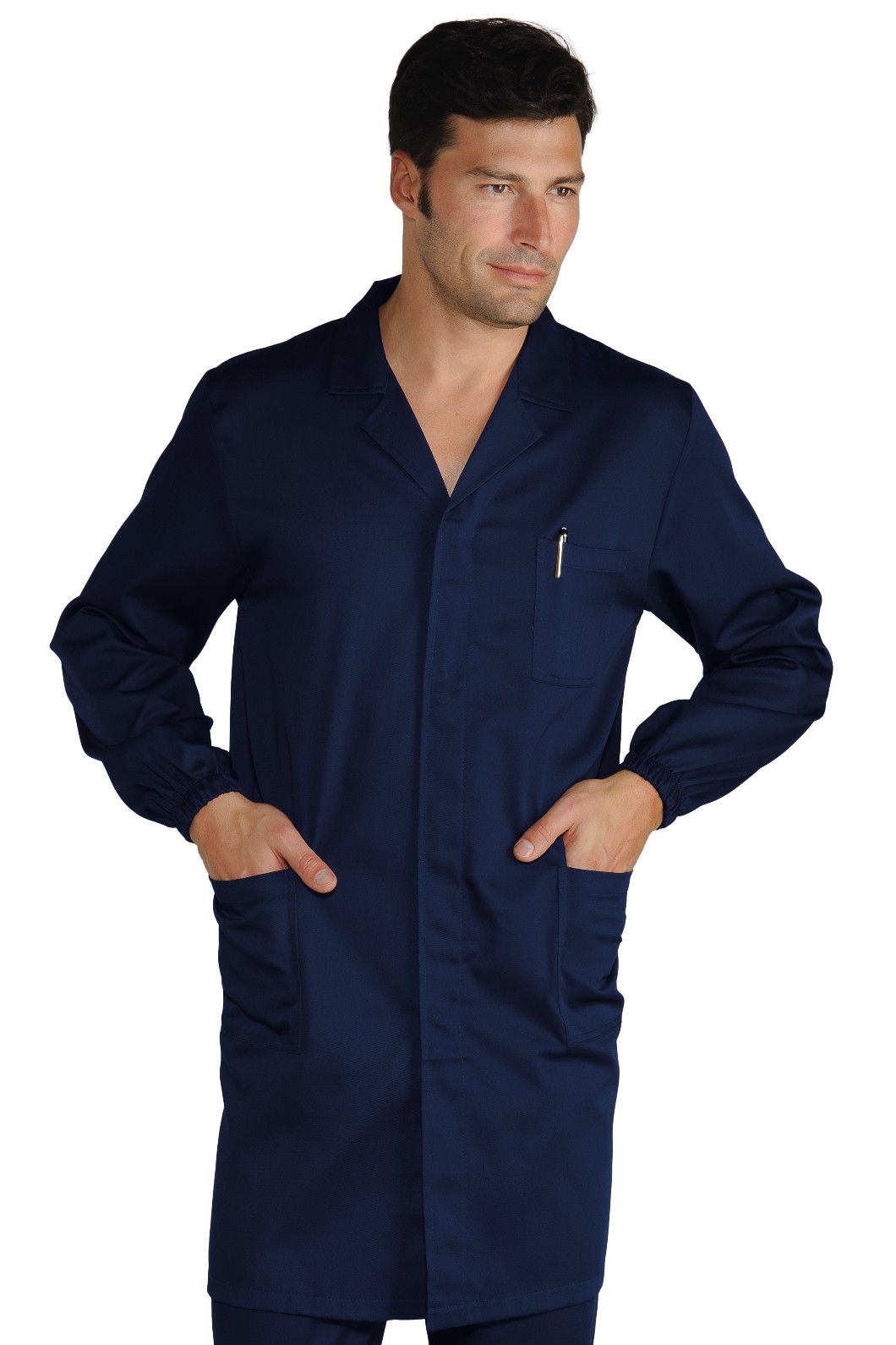 Camice uomo lungo con elastico al polso vari colori moisto cotone - immagine 2