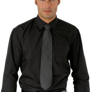 Camicia classica nera manica lunga