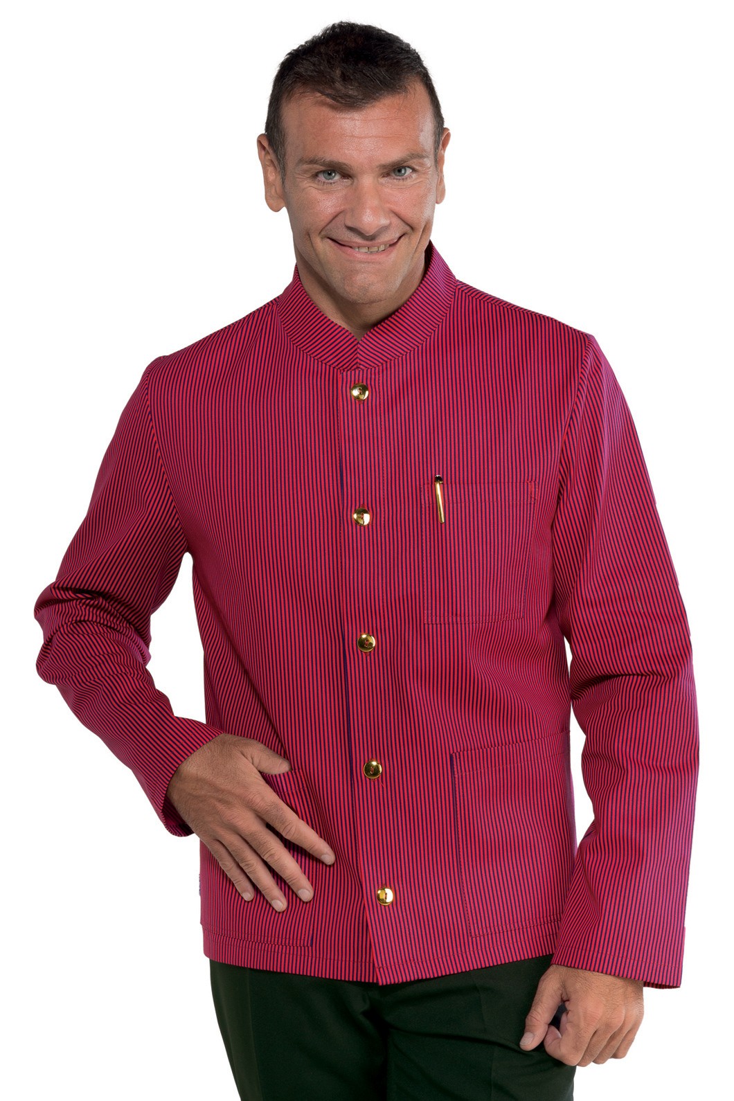 Coreana uomo per divisa alberghi in cotone rigata in 4 varianti - immagine 4