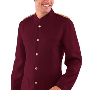 Giacca coreana con trecce dorate in Bianco Nero Bordeaux Creme