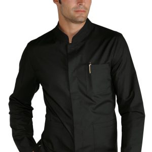 Camicia coreana nera leggera per eventi ML MC