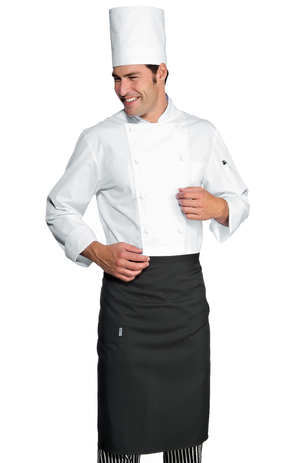 ELITE - Cappello Da Cuoco Nero o Bianco Tubolare 20 Cm Lavabile Regolabile - immagine 3