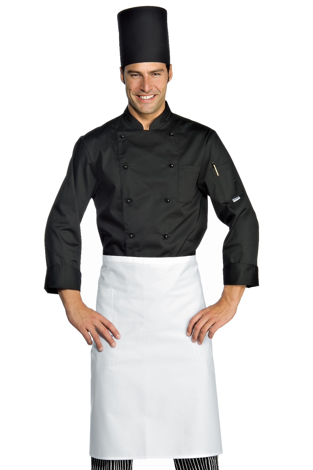 ELITE - Cappello Da Cuoco Nero o Bianco Tubolare 20 Cm Lavabile Regolabile - immagine 5