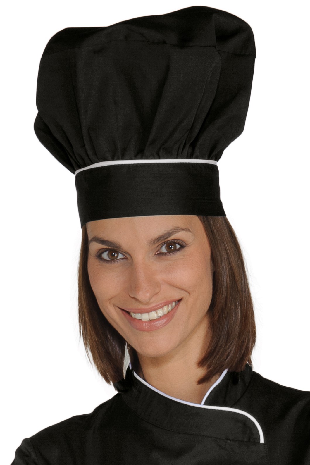 Cappello Da Cuoco Classico Nero Riga Taglia Unica Regolabile Con il Velcro - immagine 4