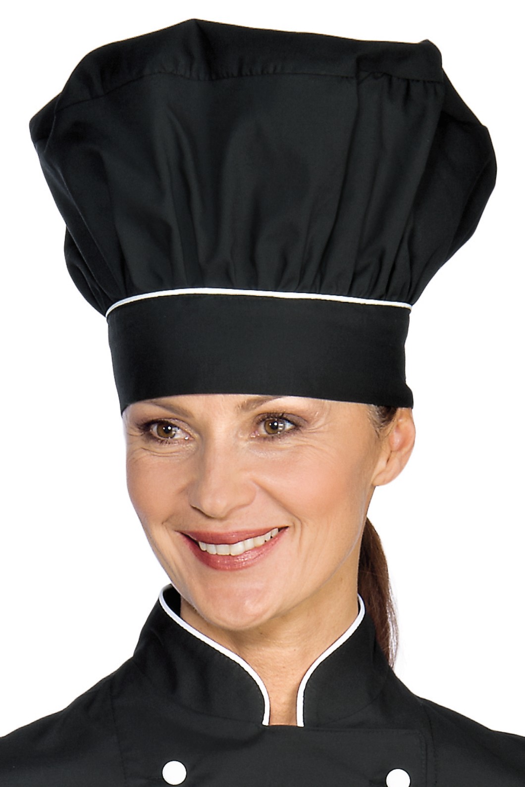 Cappello Da Cuoco Classico Nero Riga Taglia Unica Regolabile Con il Velcro - immagine 5