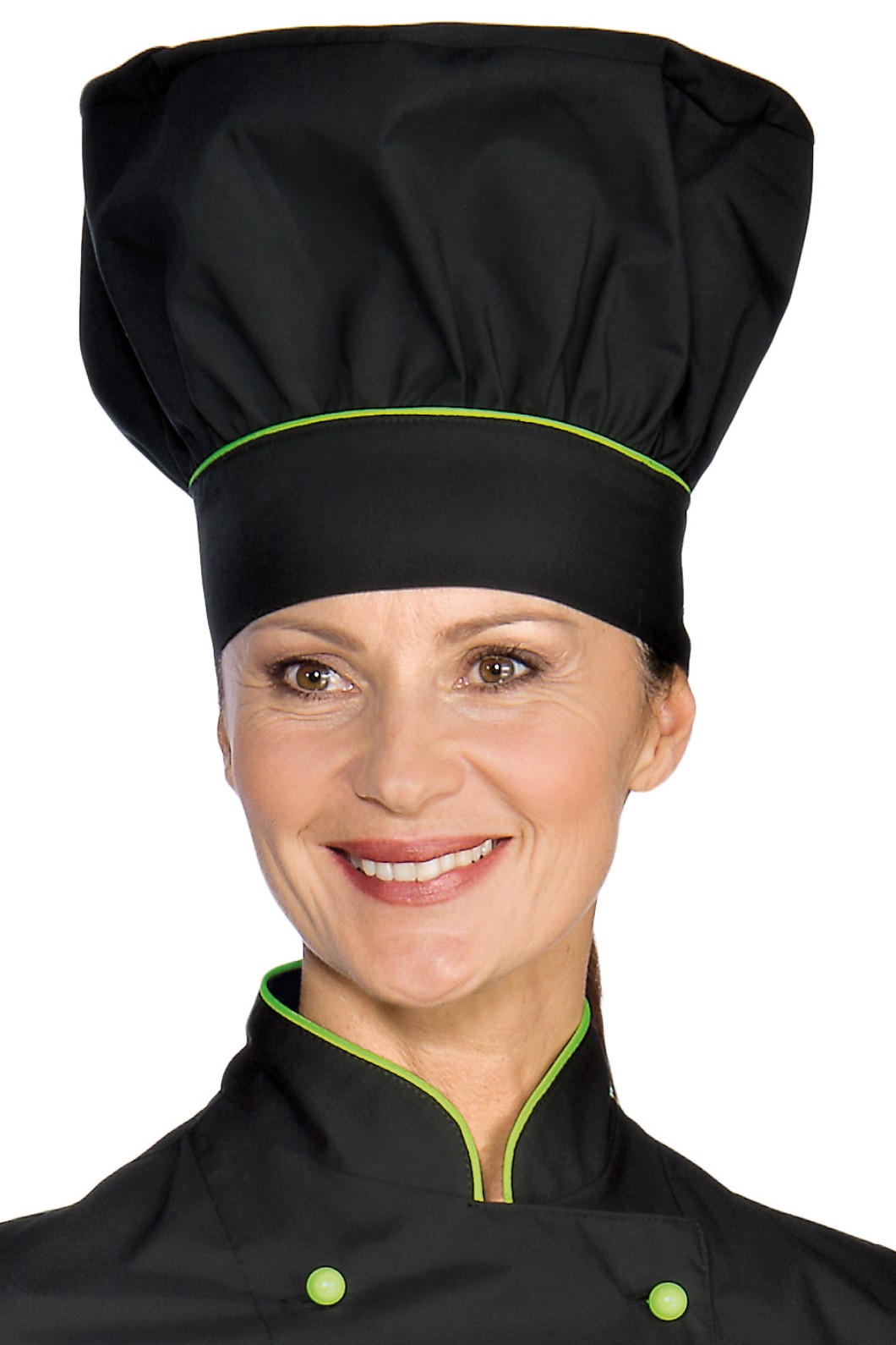 Cappello Da Cuoco Classico Nero Riga Taglia Unica Regolabile Con il Velcro - immagine 7