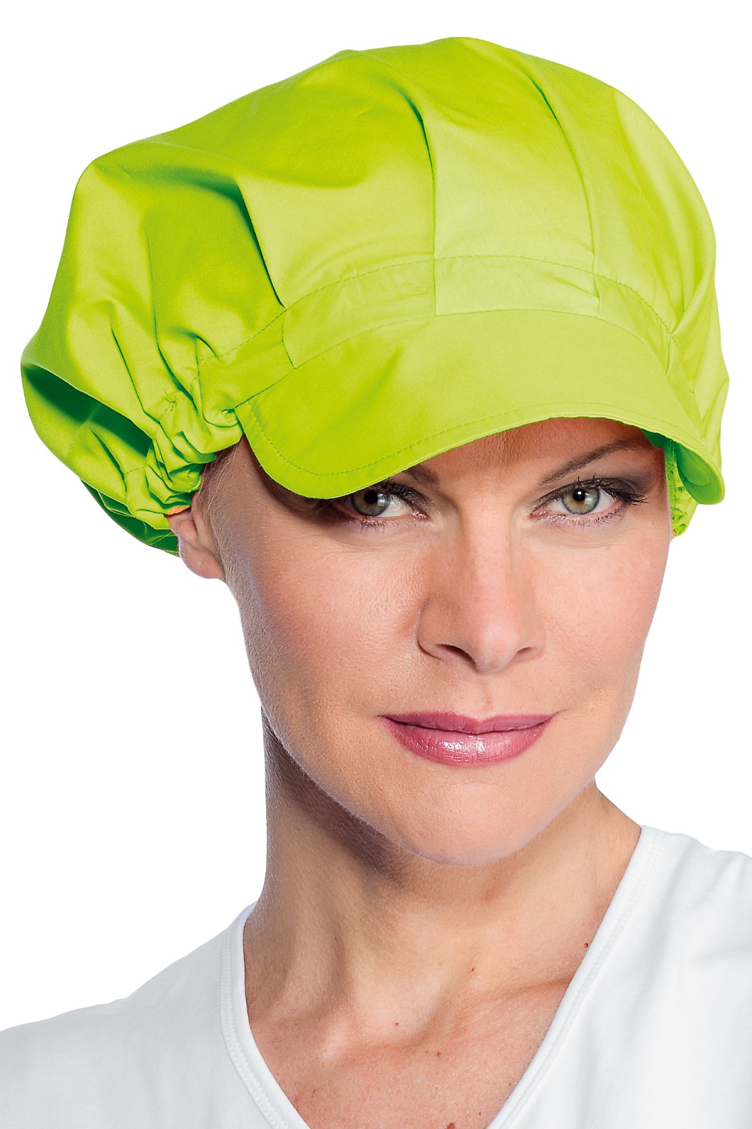 Cappello Donna 4 Colori Lilla Verde Arancio Fuxia Ideale Per Panificio Bar Gelaterie Alimentari - immagine 3