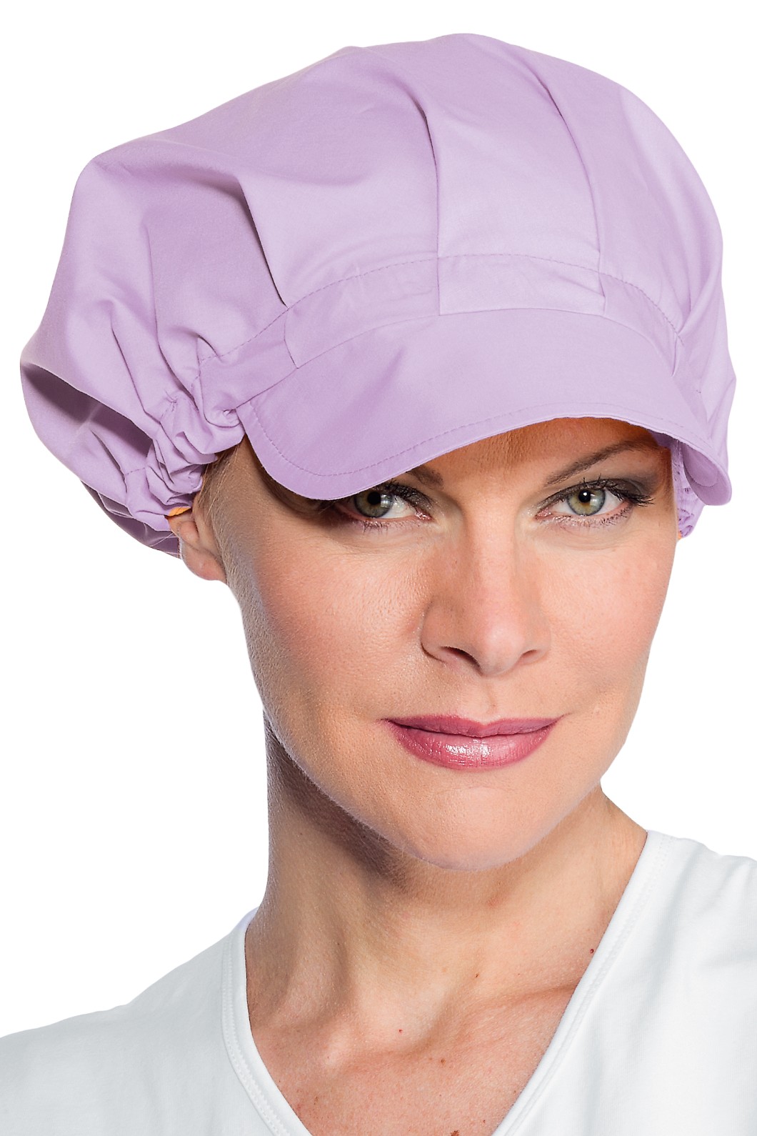 Cappello Donna 4 Colori Lilla Verde Arancio Fuxia Ideale Per Panificio Bar Gelaterie Alimentari - immagine 4