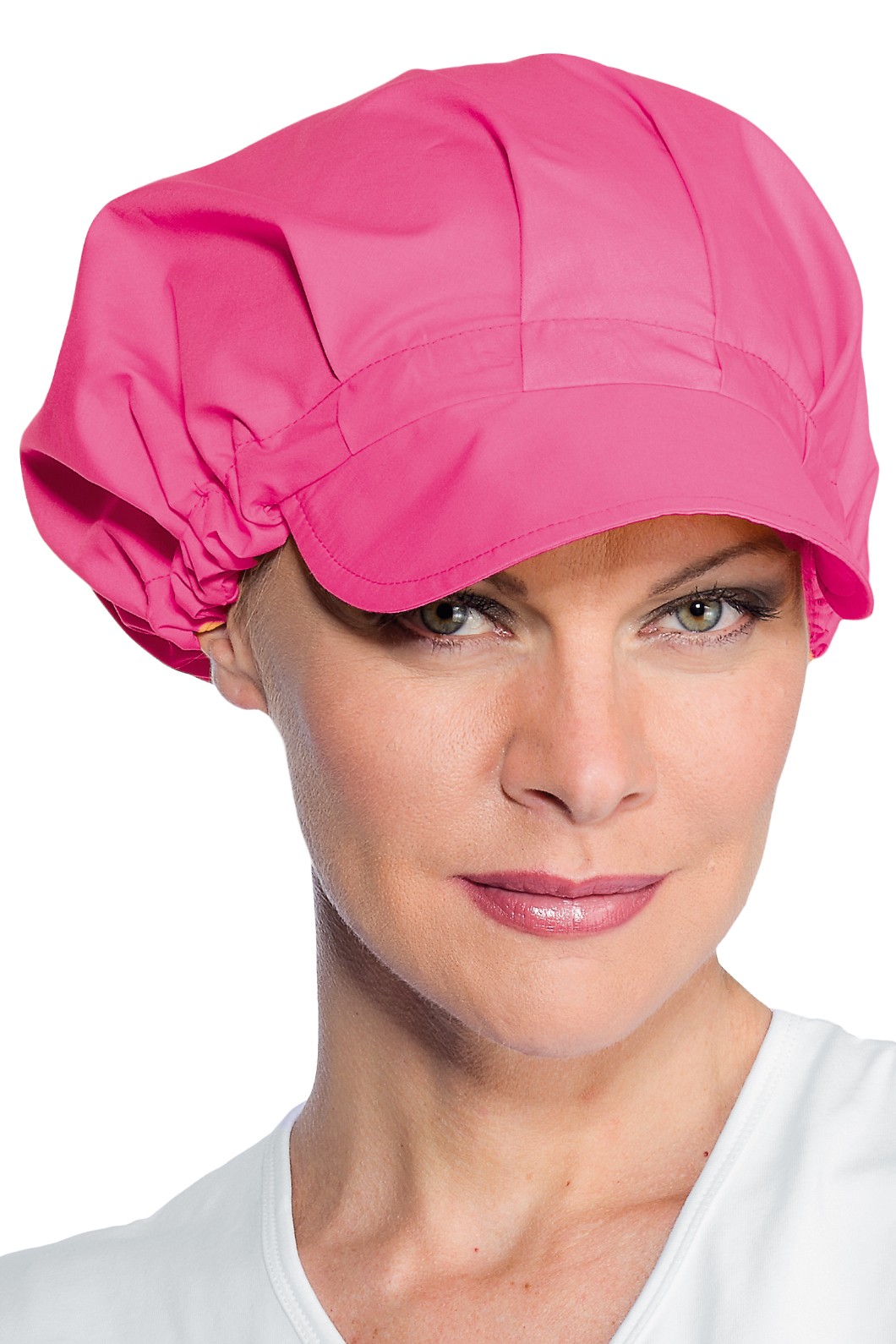 Cappello Donna 4 Colori Lilla Verde Arancio Fuxia Ideale Per Panificio Bar Gelaterie Alimentari - immagine 5