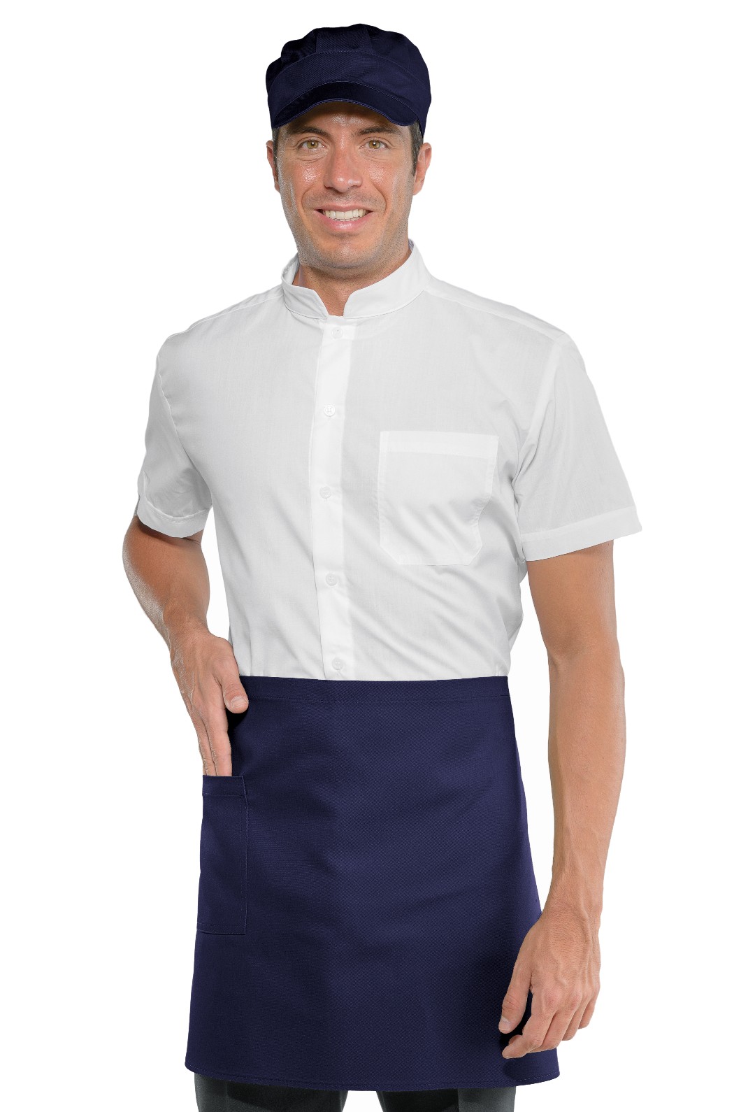 Grembiule Corto a Vita 70X46 13 Colori Per Pub Ristoranti Pizzerie Tinta Unita Misto Cotone 195 Gr - immagine 2