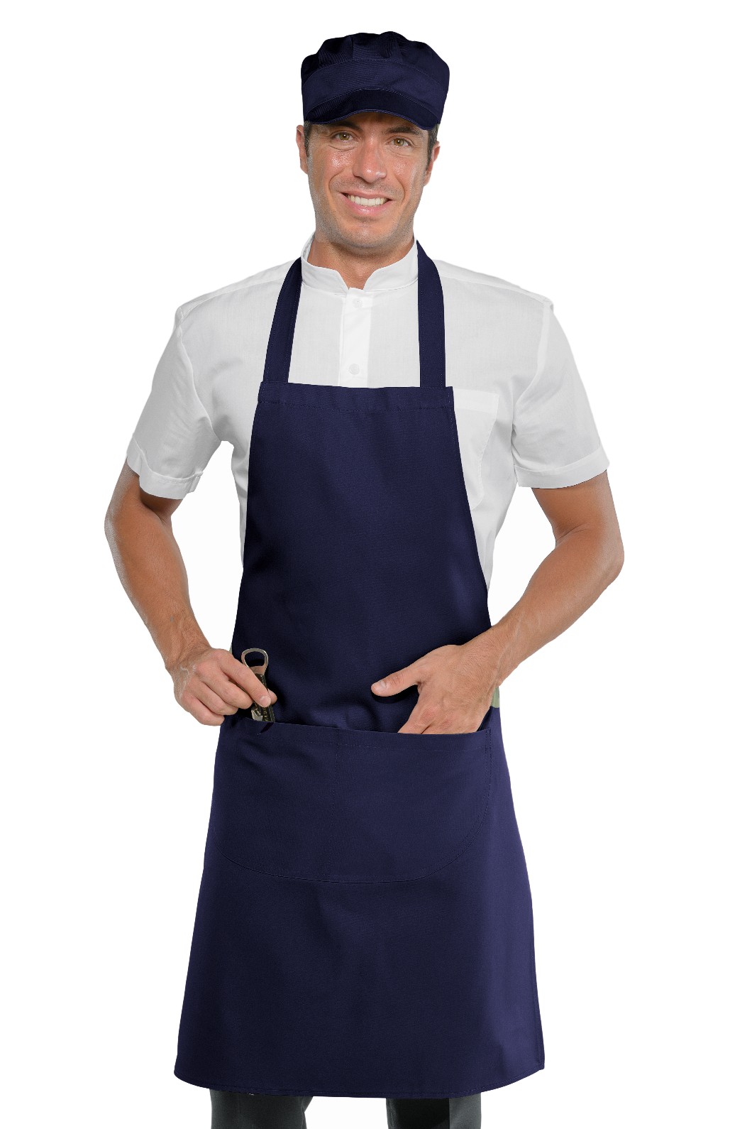 Grembiule Con Pettorina 70x90 per Bar Gelateria Ristorante 14 Colori 195 gr Misto Cotone - immagine 3