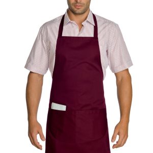 Grembiule Con Pettorina 70x90 per Bar Gelateria Ristorante 14 Colori 195 gr Misto Cotone